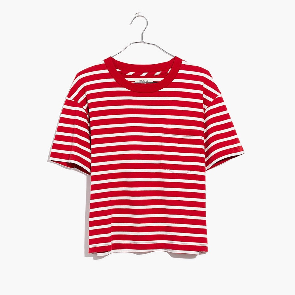 Madewell Easy Crop Tee in Judd Stripe